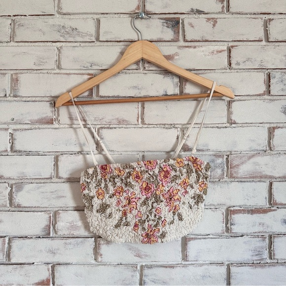 Free People Augusta Floral Crop tube Top NEW size XS - Picture 2 of 10